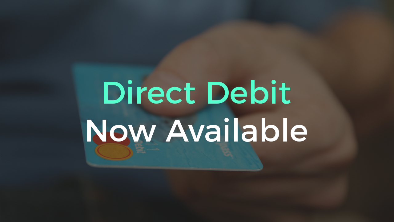 Direct Debit Now Available